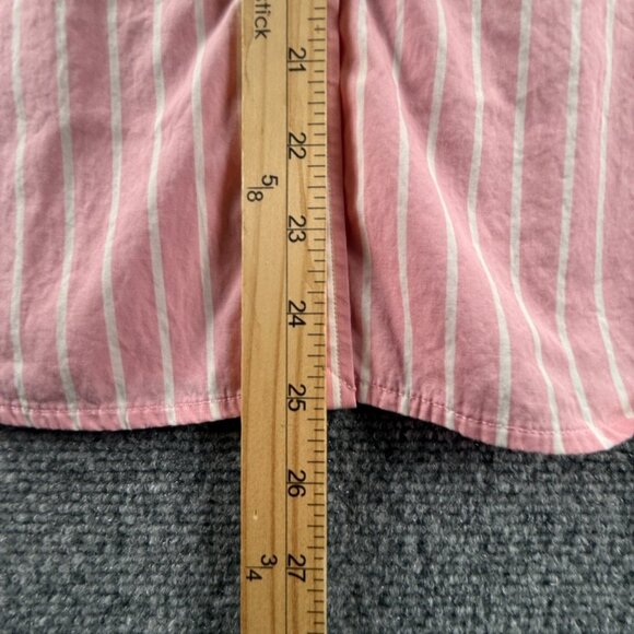 Lauren Ralph Lauren Contrast Collar Pink White Button Up Shirt Women Medium - Picture 5 of 14